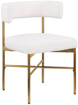 Rivage Linen Textured Fabric Dining Chair Cream, Set of 2 from Meridian - Luna Furniture