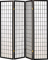 Roberto 4-Panel Folding Screen Black/White from Coaster - Luna Furniture