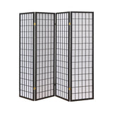 Roberto 4-Panel Folding Screen Dark Gray/White from Coaster - Luna Furniture