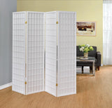 Roberto 4-Panel Folding Screen White from Coaster - Luna Furniture