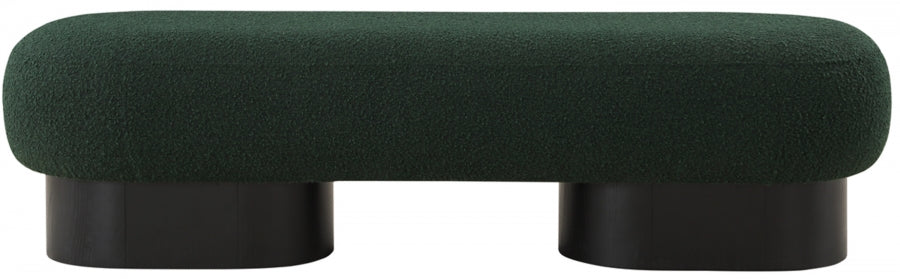 Robertson Boucle Fabric Bench Green from Meridian - Luna Furniture