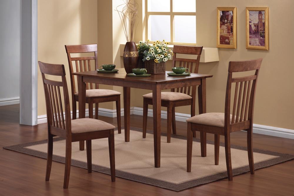 Robles Chestnut/Tan 5-Piece Dining Set from Coaster - Luna Furniture