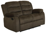 Rodman Pillow Top Arm Motion Loveseat Olive Brown from Coaster - Luna Furniture