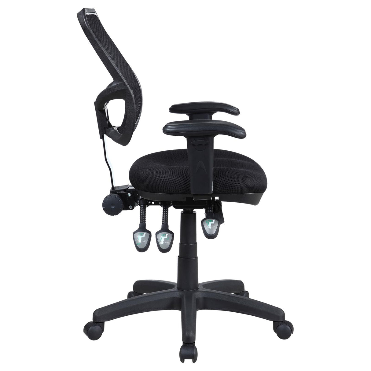 Rollo Black Adjustable Height Office Chair from Coaster - Luna Furniture