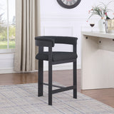 Romeo Boucle Fabric Bar / Counter Stools Black from Meridian - Luna Furniture