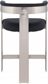 Romeo Faux Leather Bar / Counter Stools Black from Meridian - Luna Furniture