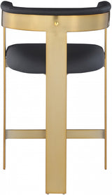 Romeo Faux Leather Bar / Counter Stools Black from Meridian - Luna Furniture