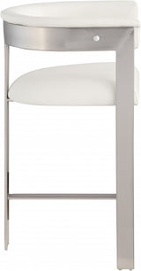 Romeo Faux Leather Bar / Counter Stools Cream from Meridian - Luna Furniture