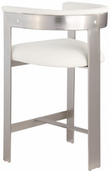 Romeo Faux Leather Bar / Counter Stools Cream from Meridian - Luna Furniture