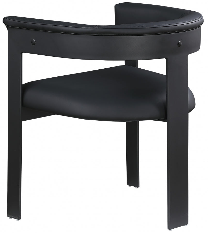 Romeo Faux Leather Dining Chair Black, Set of 2 from Meridian - Luna Furniture