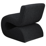 Ronea Boucle Upholstered Armless Curved Accent Chair Charcoal - 903155 - Luna Furniture