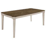 Ronnie Starburst Dining Table Nutmeg and Rustic Cream from Coaster - Luna Furniture