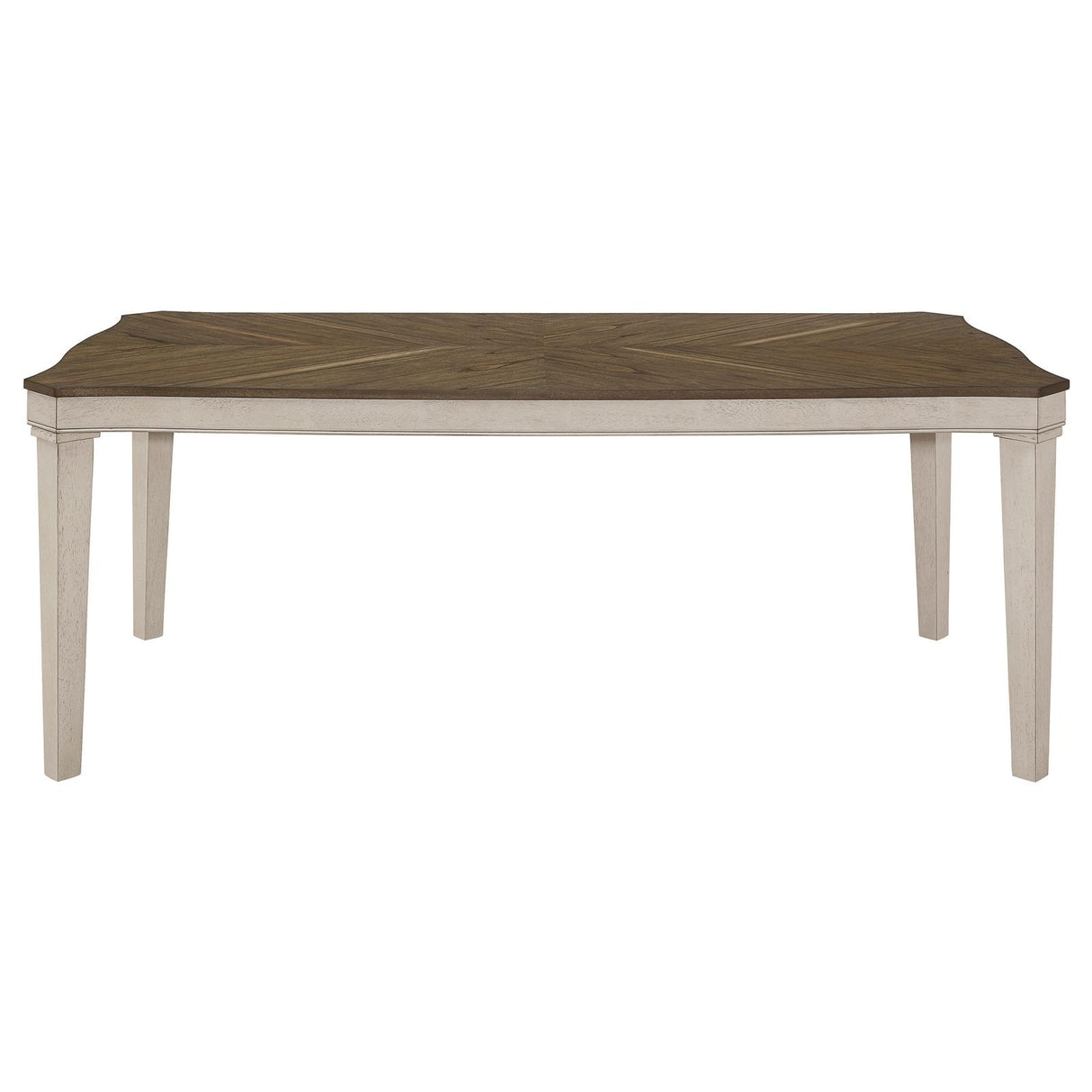 Ronnie Starburst Dining Table Nutmeg and Rustic Cream from Coaster - Luna Furniture