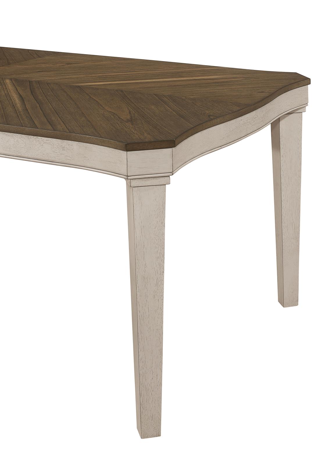 Ronnie Starburst Dining Table Nutmeg and Rustic Cream from Coaster - Luna Furniture