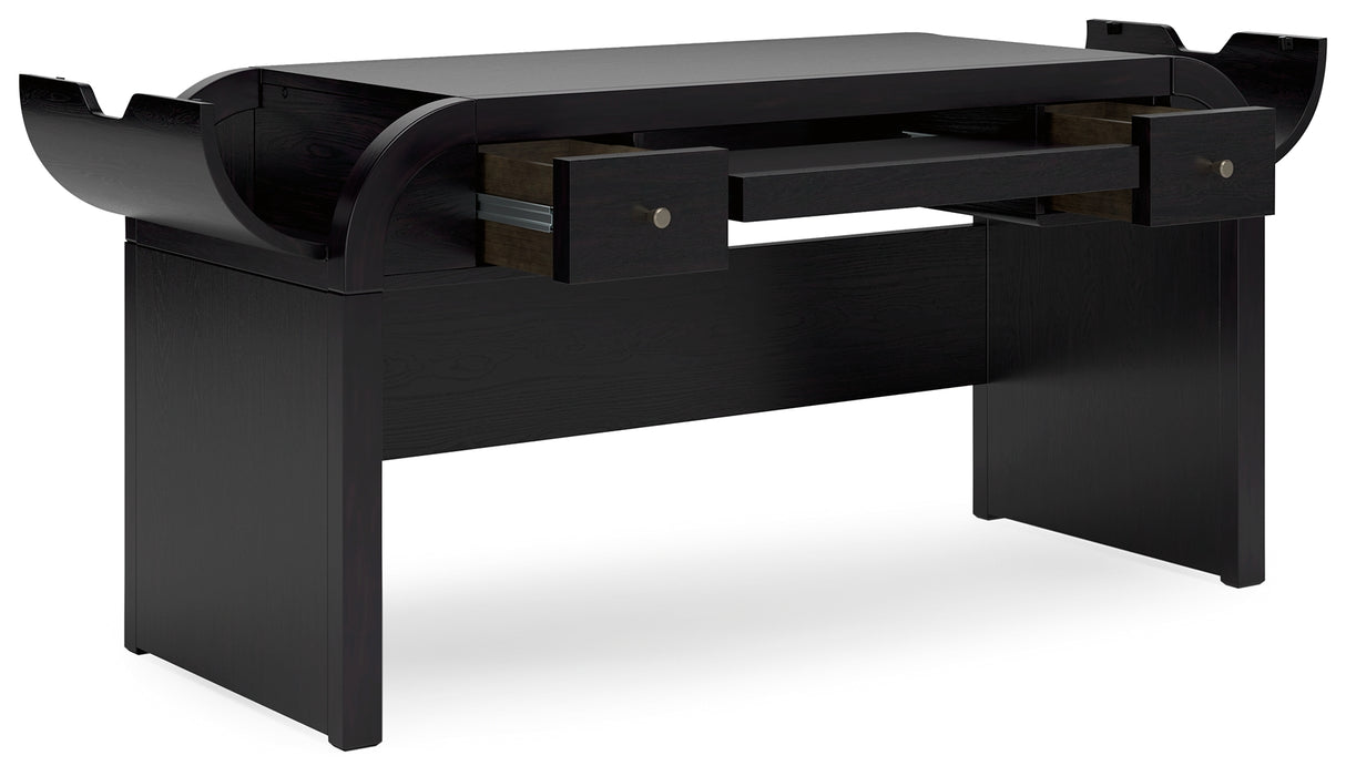 Rowanbeck Black 60" Home Office Desk - H821-44 - Luna Furniture