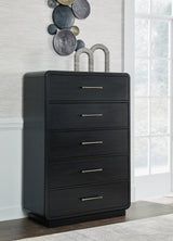 Rowanbeck Black Chest of Drawers - B821-46 - Luna Furniture