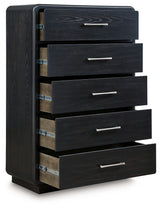 Rowanbeck Black Chest of Drawers - B821-46 - Luna Furniture