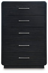 Rowanbeck Black Chest of Drawers - B821-46 - Luna Furniture