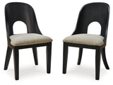 Rowanbeck Black Dining Chair, Set of 2 - D821-01 - Luna Furniture