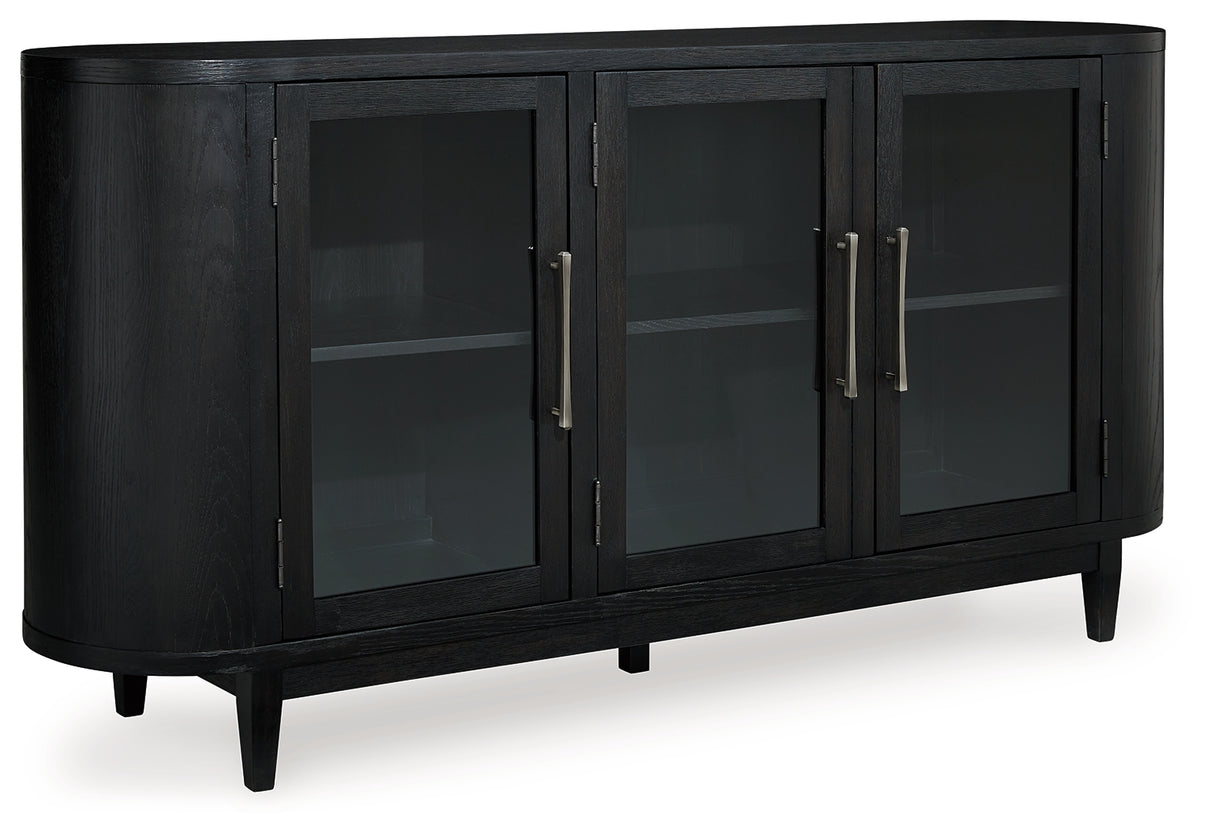 Rowanbeck Black Dining Server - D821-60 - Luna Furniture