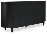 Rowanbeck Black Dining Server - D821-60 - Luna Furniture