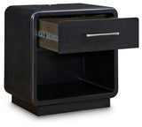 Rowanbeck Black Nightstand - B821-91 - Luna Furniture