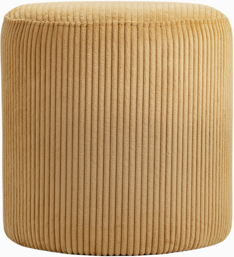 Roy Microsuede Fabric Ottoman / Stool Yellow from Meridian - Luna Furniture