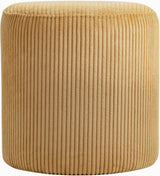 Roy Microsuede Fabric Ottoman / Stool Yellow from Meridian - Luna Furniture