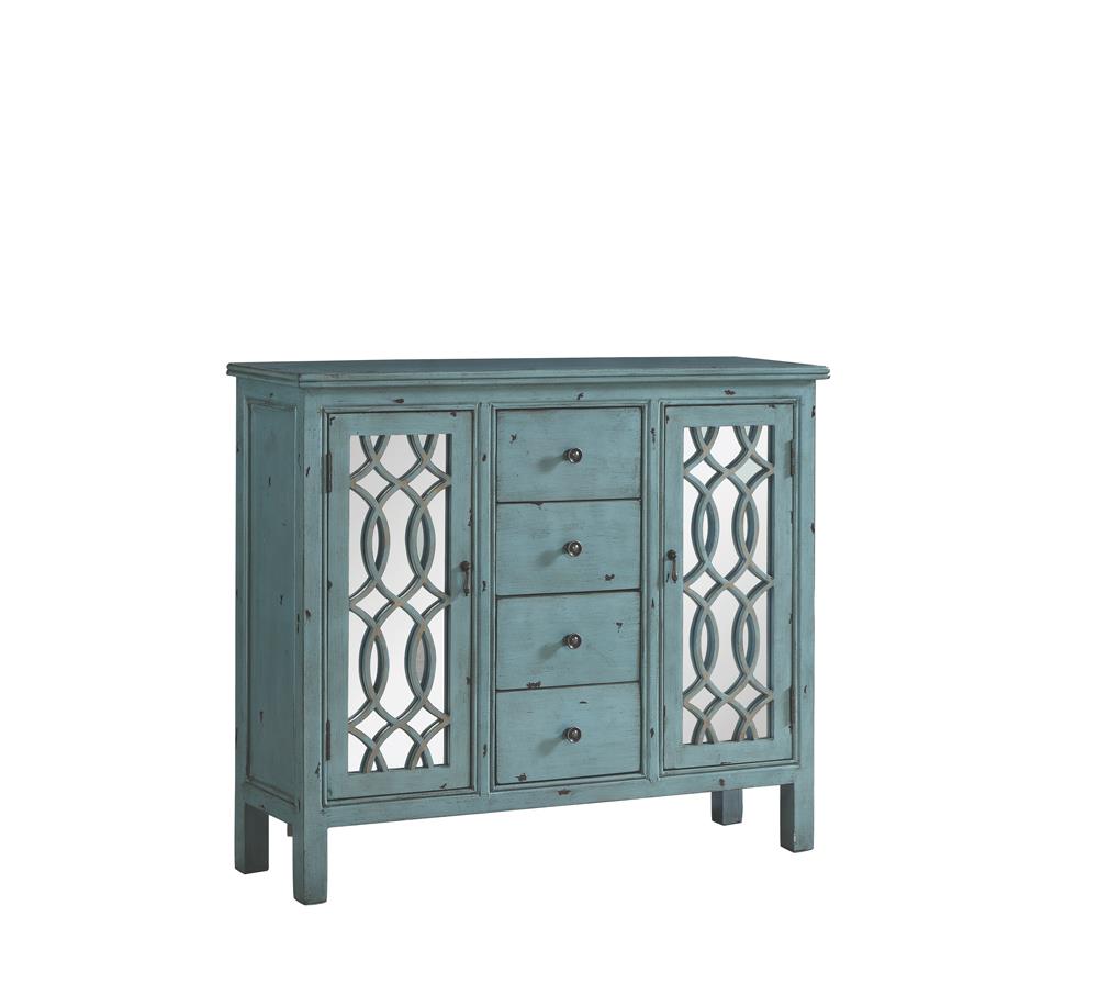 Rue Antique Blue 4-Drawer Accent Cabinet from Coaster - Luna Furniture