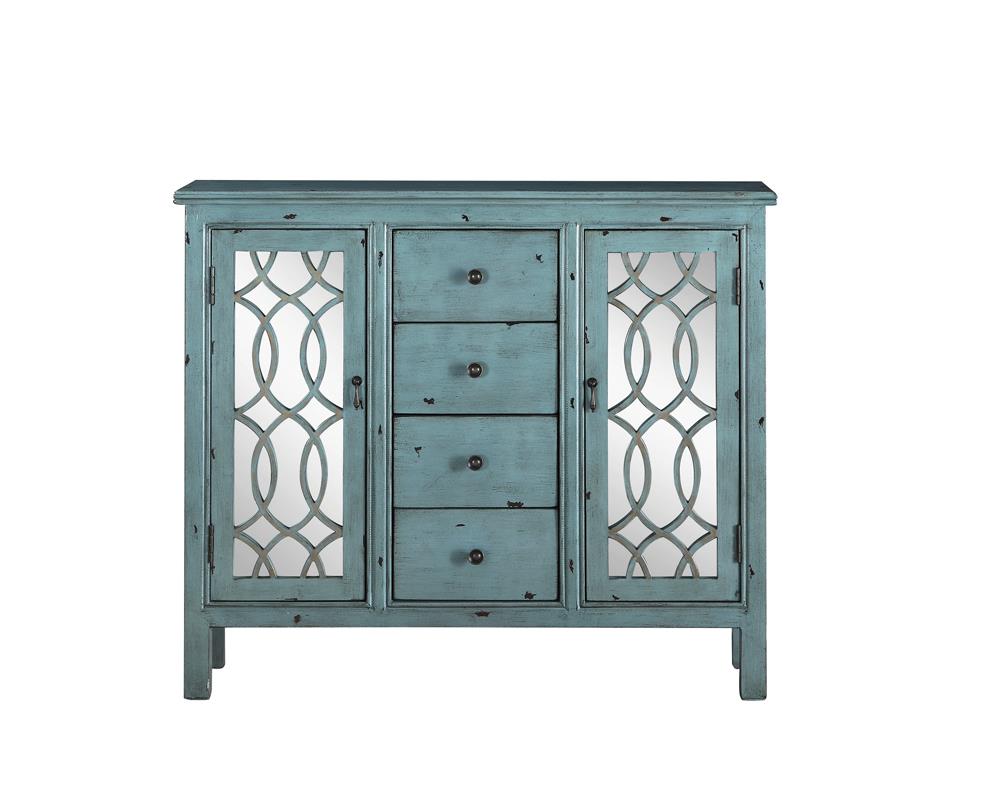 Rue Antique Blue 4-Drawer Accent Cabinet from Coaster - Luna Furniture