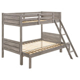 Ryder Weathered Taupe Twin over Full Bunk Bed from Coaster - Luna Furniture