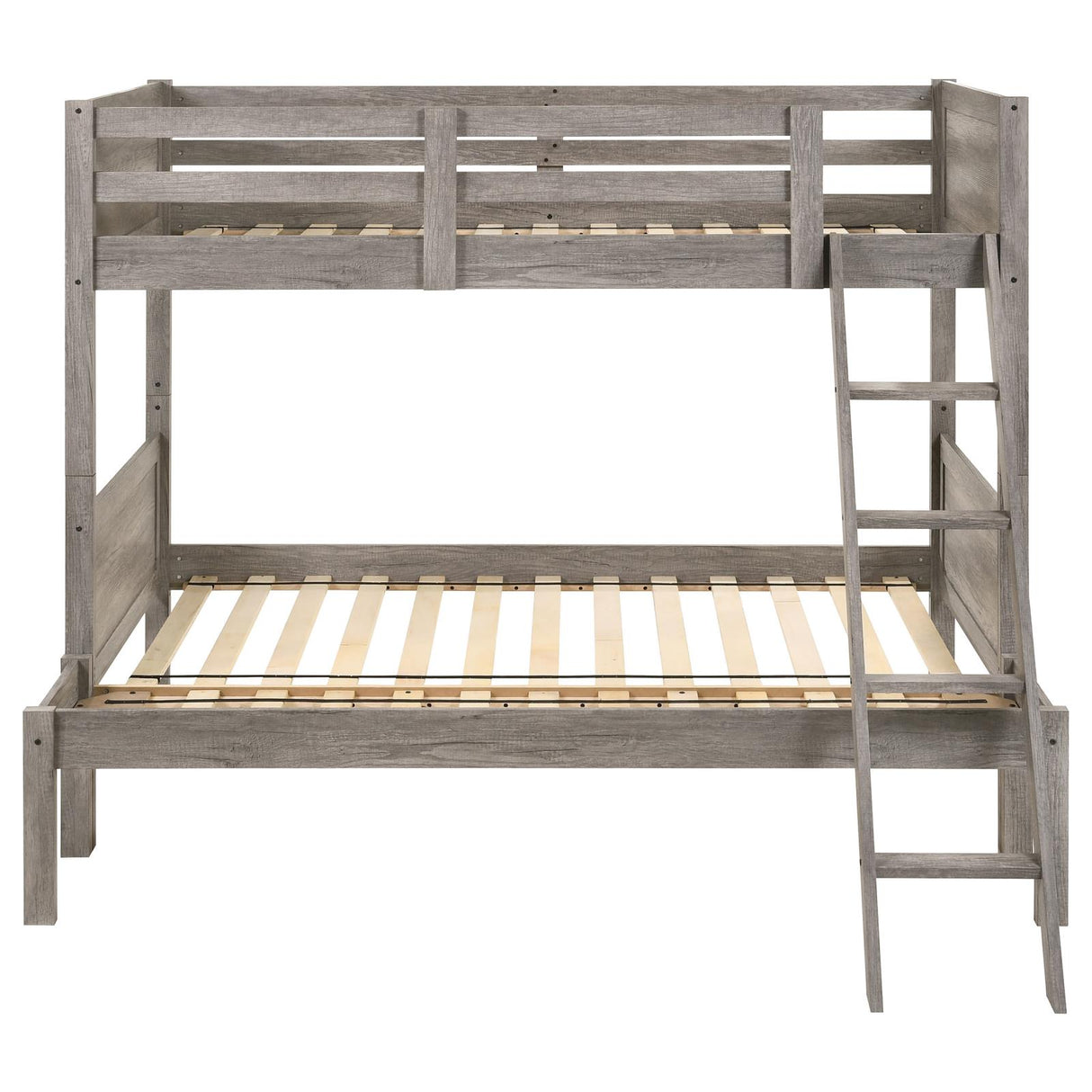 Ryder Weathered Taupe Twin over Full Bunk Bed from Coaster - Luna Furniture