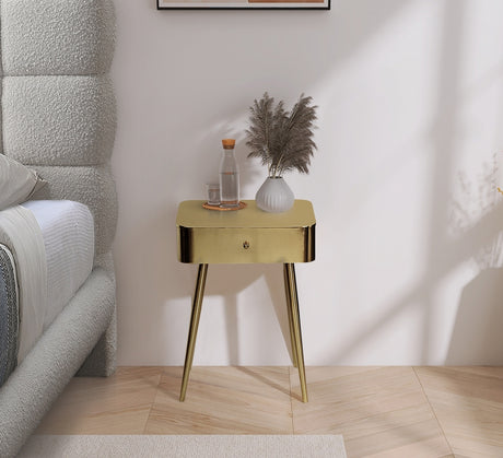 Rylan Nightstand Gold from Meridian - Luna Furniture