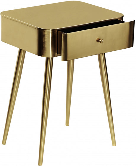 Rylan Nightstand Gold from Meridian - Luna Furniture