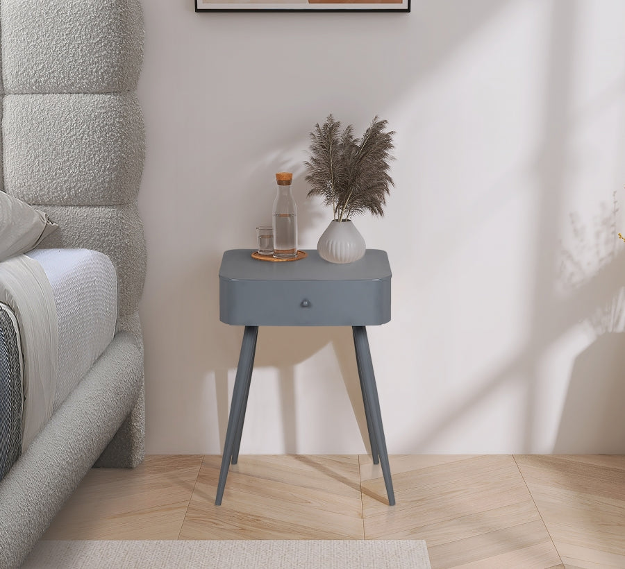 Rylan Nightstand Grey from Meridian - Luna Furniture