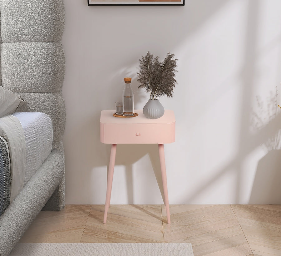 Rylan Nightstand Pink from Meridian - Luna Furniture