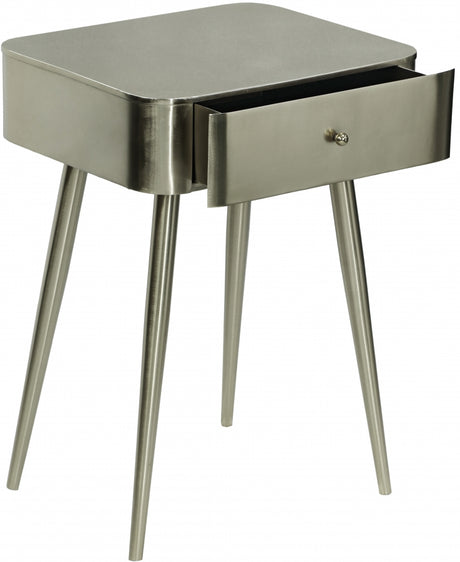 Rylan Nightstand Silver from Meridian - Luna Furniture