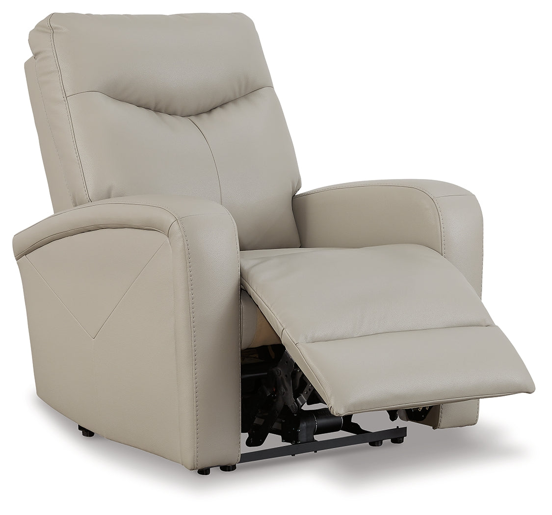 Ryversans Dove Gray Power Recliner from Ashley - Luna Furniture