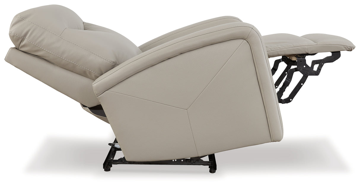 Ryversans Dove Gray Power Recliner from Ashley - Luna Furniture