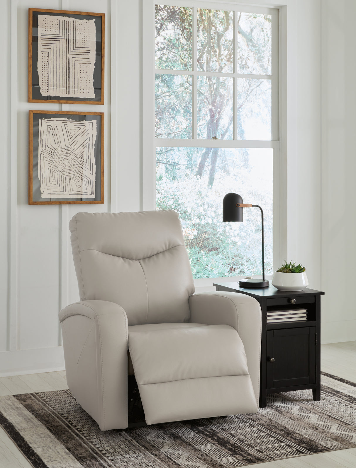 Ryversans Dove Gray Power Recliner from Ashley - Luna Furniture