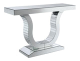 Saanvi Clear Mirror Console Table with U-Shaped Base from Coaster - Luna Furniture