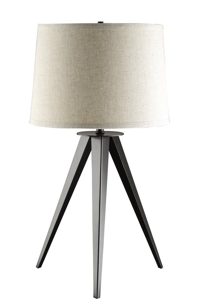 Sabat Tripod Base Table Lamp Black/Light Gray from Coaster - Luna Furniture