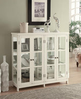 Sable White 4-Door Display Accent Cabinet from Coaster - Luna Furniture