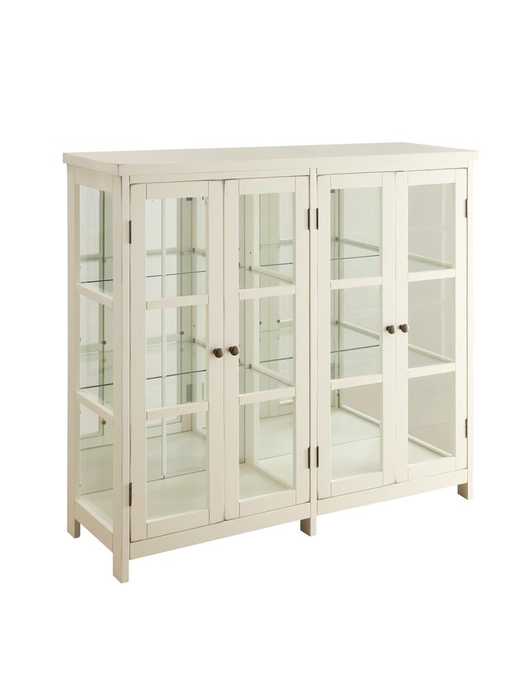 Sable White 4-Door Display Accent Cabinet from Coaster - Luna Furniture