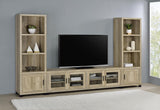 Sachin 3-piece Entertainment Center With 79" TV Stand Antique Pine - 736283-SET - Luna Furniture