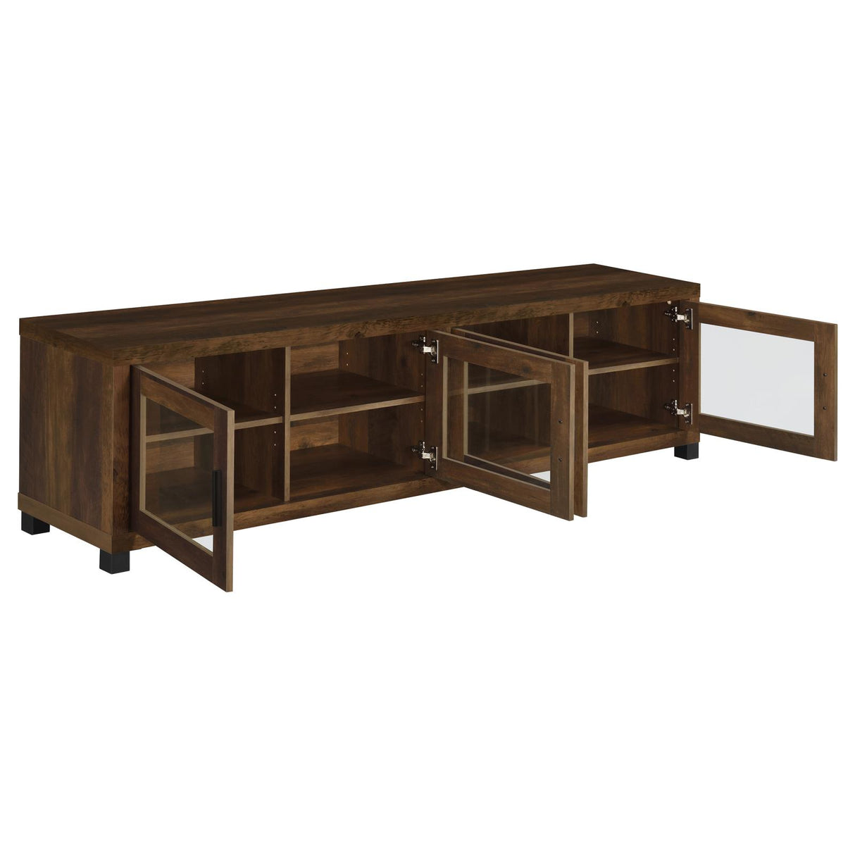 Sachin 3-piece Entertainment Center With 79" TV Stand Dark Pine - 736293-SET - Luna Furniture