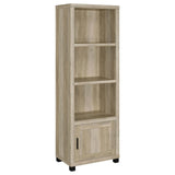 Sachin 3-shelf Media Tower With Storage Cabinet Antique Pine from Coaster - Luna Furniture