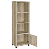 Sachin 3-shelf Media Tower With Storage Cabinet Antique Pine from Coaster - Luna Furniture