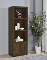 Sachin 3-shelf Media Tower With Storage Cabinet Dark Pine from Coaster - Luna Furniture