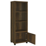 Sachin 3-shelf Media Tower With Storage Cabinet Dark Pine from Coaster - Luna Furniture